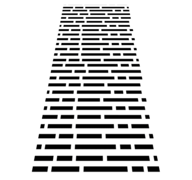 Bedroom carpet in nordic style black and white rectangles - TenStickers