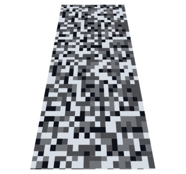 Bedroom carpet in nordic style grey shaded squares - TenStickers