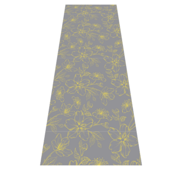 Bedroom carpet in pantone floral design - TenStickers