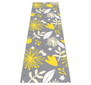 Bedroom carpet in pantone vintage floral design - TenStickers