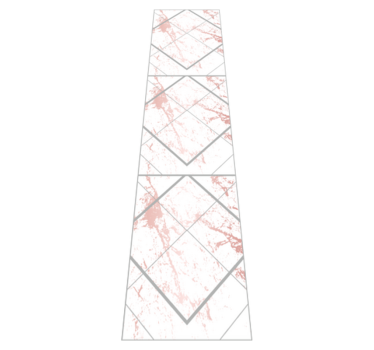 Bedroom carpet in pink and grey marble outline - TenStickers
