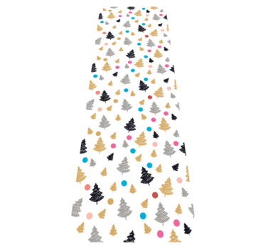Bedroom carpet with colorful dots and tree design - TenStickers