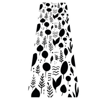 Bedroom carpet with black and white nature prints - TenStickers
