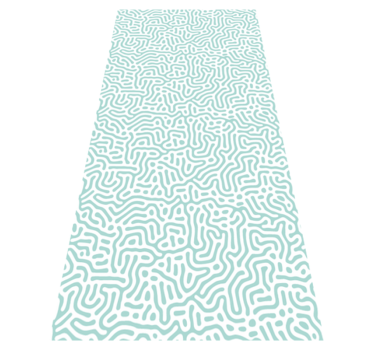Bedroom carpet with green and white nature design - TenStickers