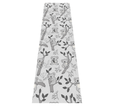 Bedroom carpet with gray koala pattern - TenStickers