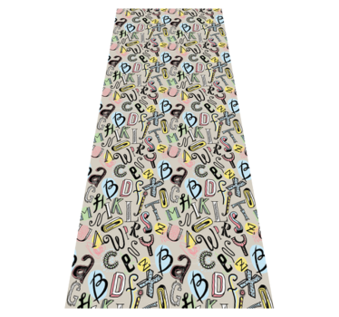 Nordic alphabet bedroom carpet - TenStickers