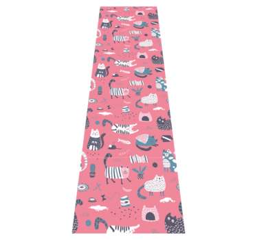 Bedroom carpet with nordic cats design - TenStickers