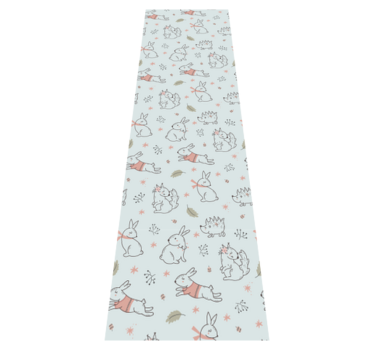 Bedroom carpet with flowers, squirrels, and rabbits - TenStickers