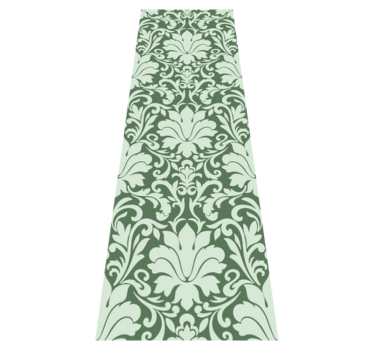 Bedroom carpet in emerald ornamental green - TenStickers