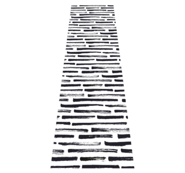Bedroom carpet with vintage black lines on white - TenStickers
