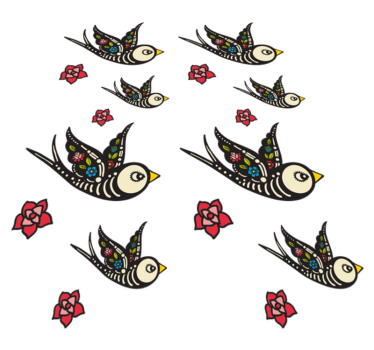 Bedroom carpet mexican little birds - TenStickers