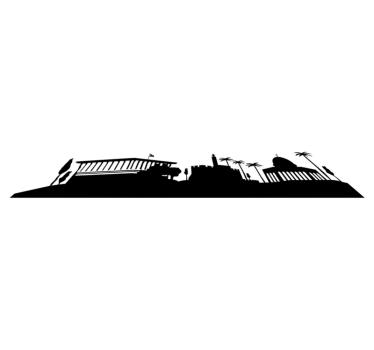 Bedroom carpet jerusalem skyline design - TenStickers