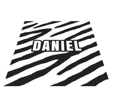 Personalized zebra personalised vinyl rug - TenStickers