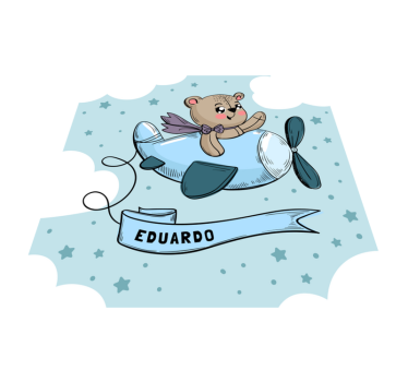 Customizable Teddy Pilot Design personalised rug - TenStickers