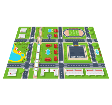 personalizable parking  road carpet rug - TenStickers