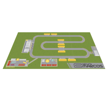 Racetrack Playground custom floor mat - TenStickers