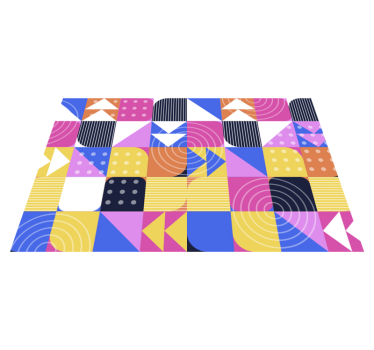 Mosaic memphis style vinyl carpet - TenStickers