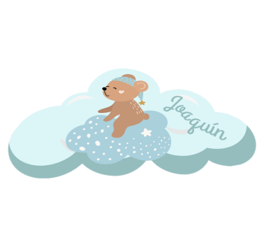 Personalized blue scandinavian vinyl rug - TenStickers