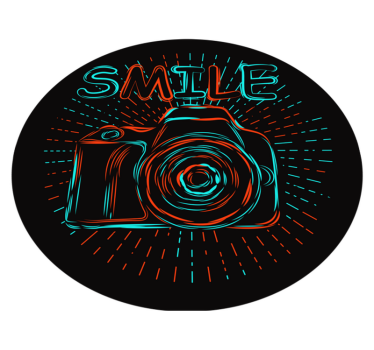 Retro camera vinyl rug vintage style vintage - TenStickers
