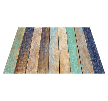aged colored wood vinyl rug - TenStickers