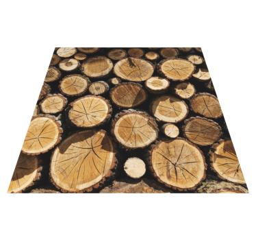 wood trunks vinyl rug - TenStickers