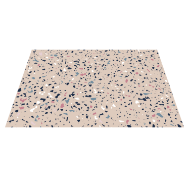 terrazzo texture stone vinyl rug - TenStickers