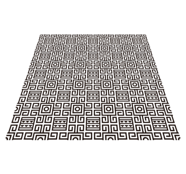 black and white ethnic vinyl carpets - TenStickers