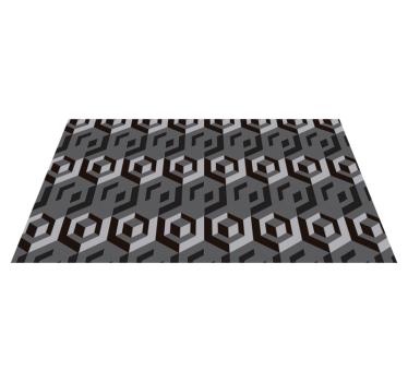 Rectangular geometric vinyl carpet - TenStickers