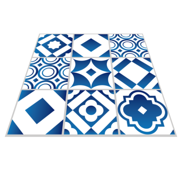elegant tile  vinyl kitchen rug - TenStickers