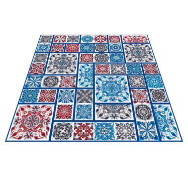 colorful motifs office vinyl carpets - TenStickers