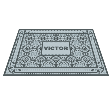 Personalized Mosaic custom floor mat - TenStickers