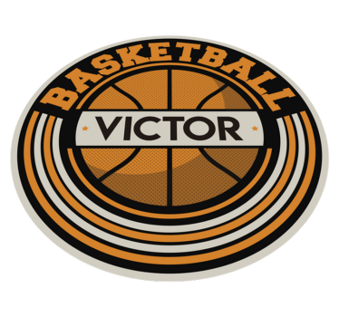 personalizable basket ball personalised vinyl rug - TenStickers