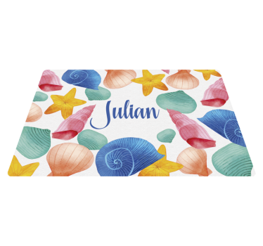 Seashell Personalization custom floor mat - TenStickers