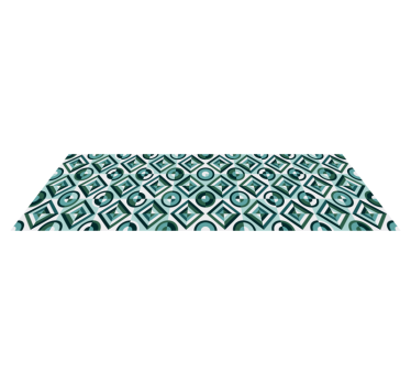 Retro figures mosaic vinyl rug - TenStickers