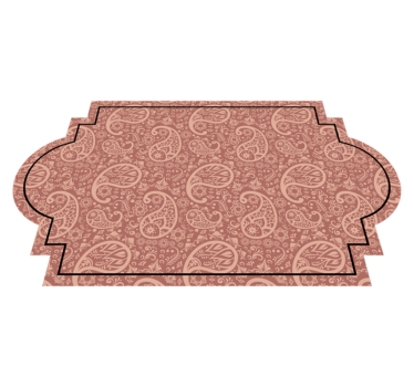 Paisley Contoured Design texture rug - TenStickers