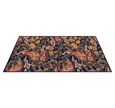 Realistic Paisley Illustration vinyl living room rug - TenStickers