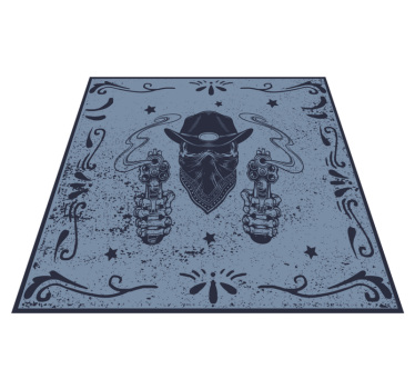 Cowboy skull and flock vintage vinyl carpet - TenStickers