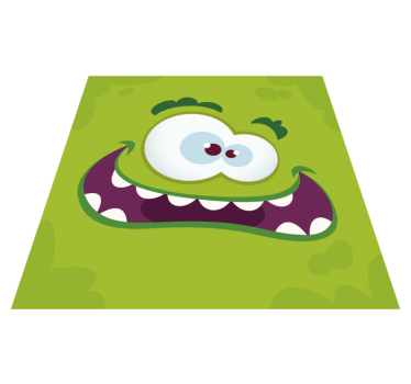 Monster green vinyl rug kids vinyl carpet - TenStickers