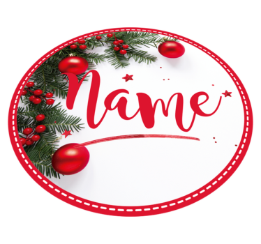 merry christmas personalised name Christmas rug - TenStickers