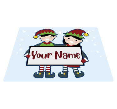 Personalized Elves custom floor mat - TenStickers