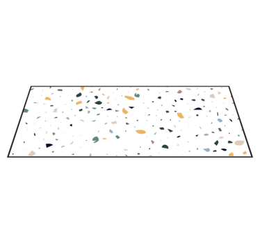 White Terrazzo  minimalist carpet - TenStickers