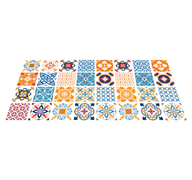 hand painted Portuguese tiles tile mat - TenStickers