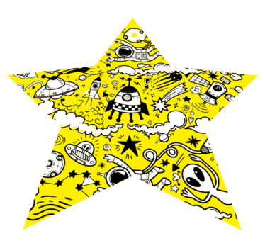 Alien Doodle Star kids carpet - TenStickers