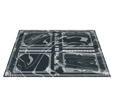 Marbled Textile marble rug - TenStickers