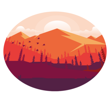 Mountainous Landscape texture rug - TenStickers