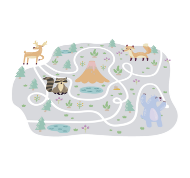 faded city road mat - TenStickers