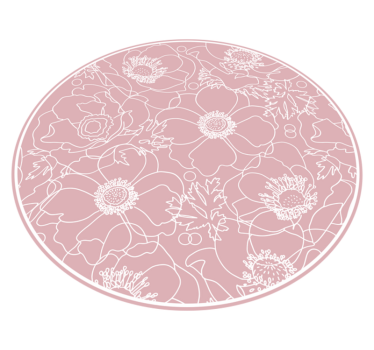 elegant pink painting texture rug - TenStickers