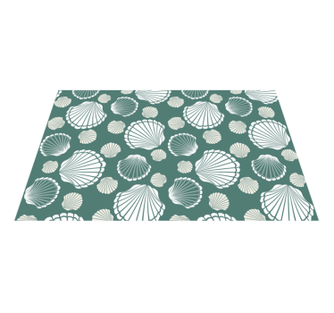 Sea Shell Patterns kitchen mat - TenStickers