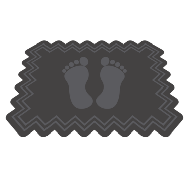 Footprint Bathmat bathroom mat - TenStickers