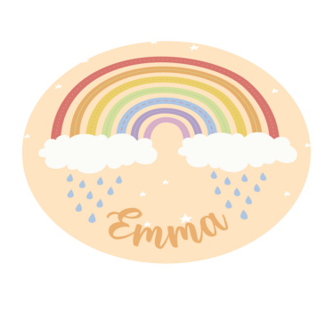 Personalised Rainbow vinyl rug - TenStickers